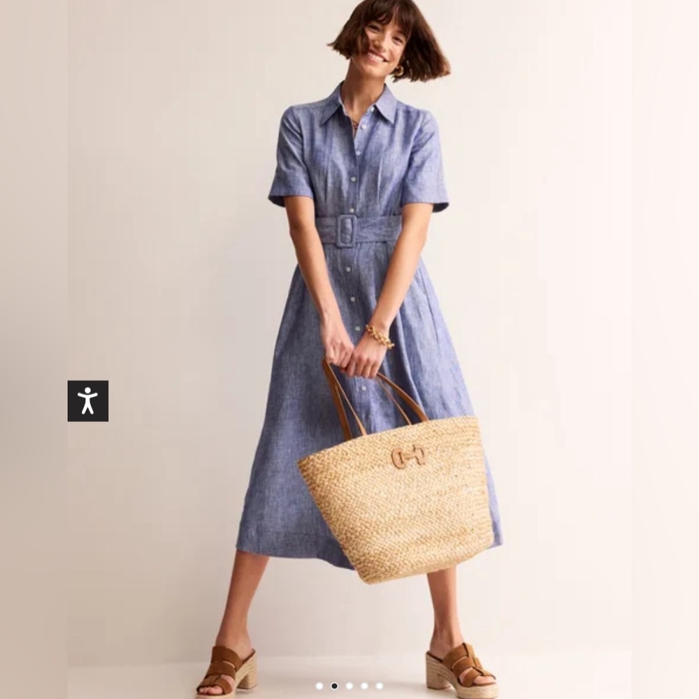 Louise Linen Midi Shirt Dress